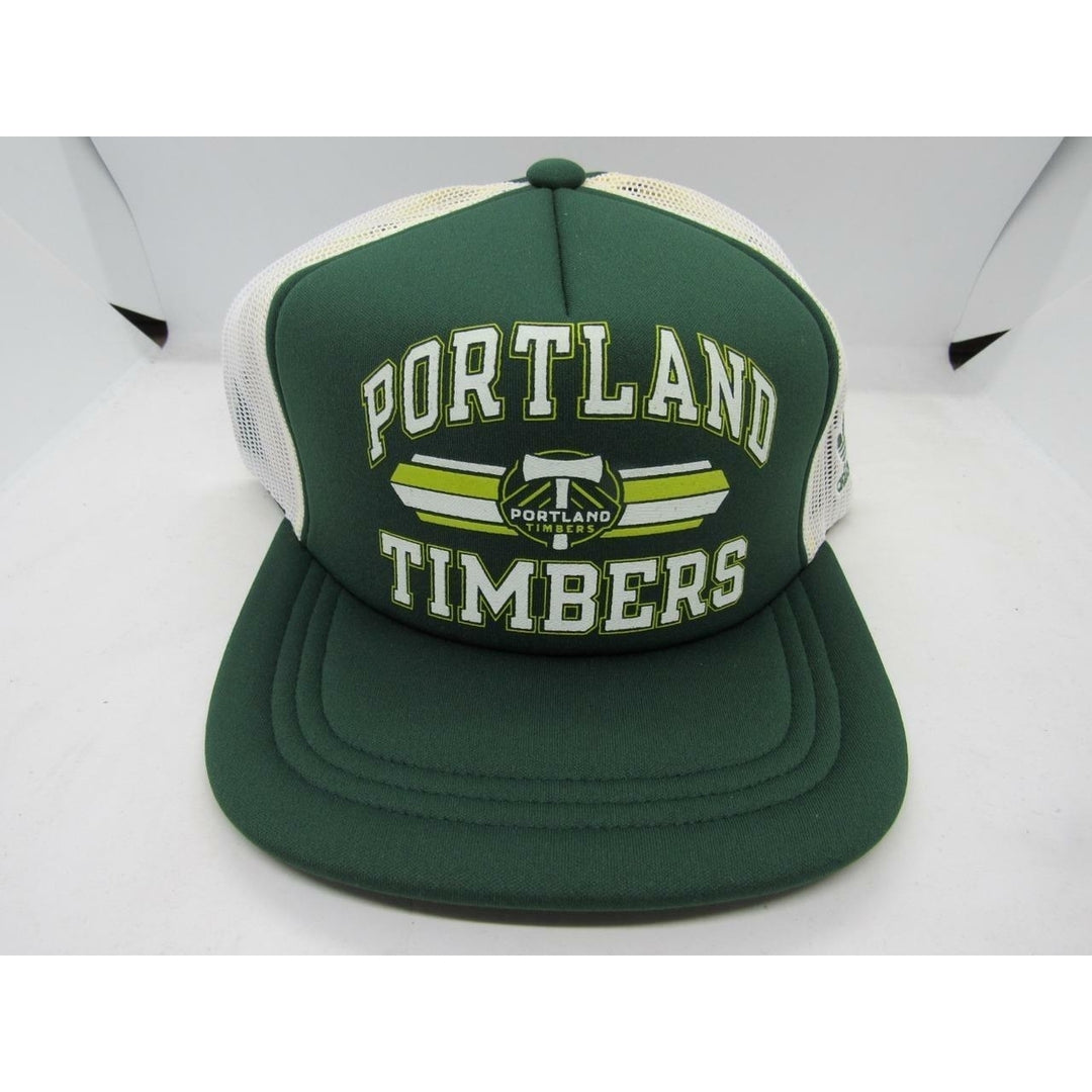 MLS Portland Timbers Mens OSFA Adidas Snapback Trucker Style Hat Image 4