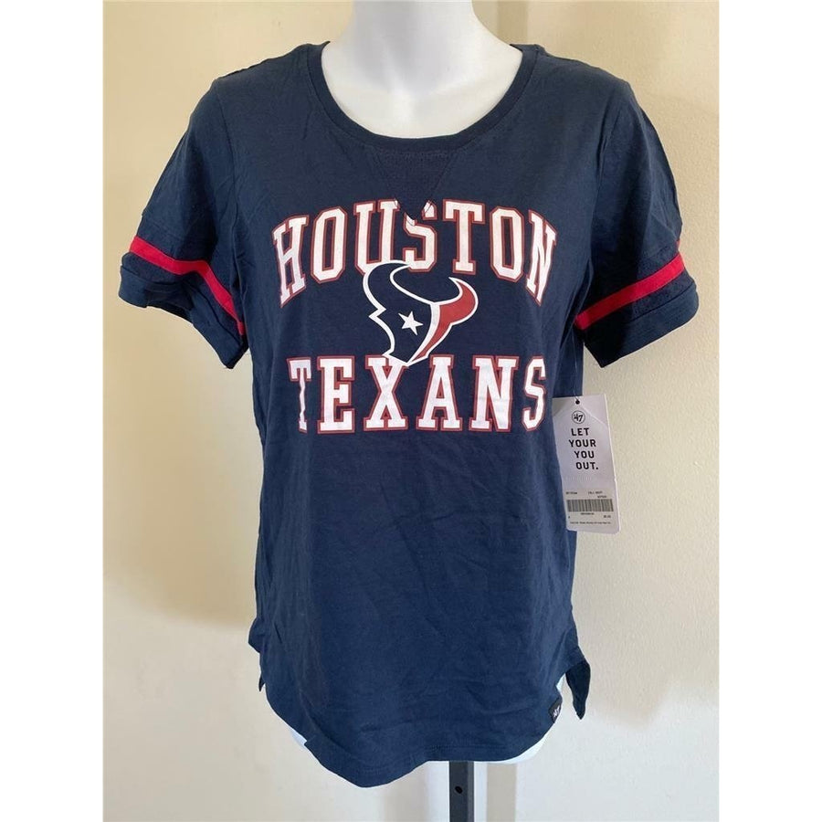 Houston Texans Womens Size S Small Blue Short Sleeve Shirt Image 1