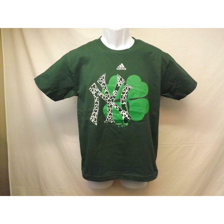 York Yankees "St. Patricks Day" Adidas Youth Large L 14/16 Green Shirt Image 1