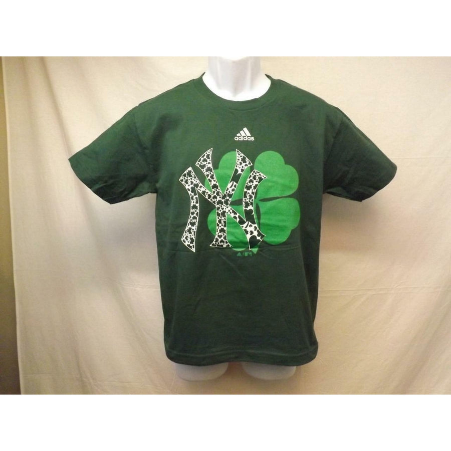 York Yankees "St. Patricks Day" Adidas Youth Large L 14/16 Green Shirt Image 1