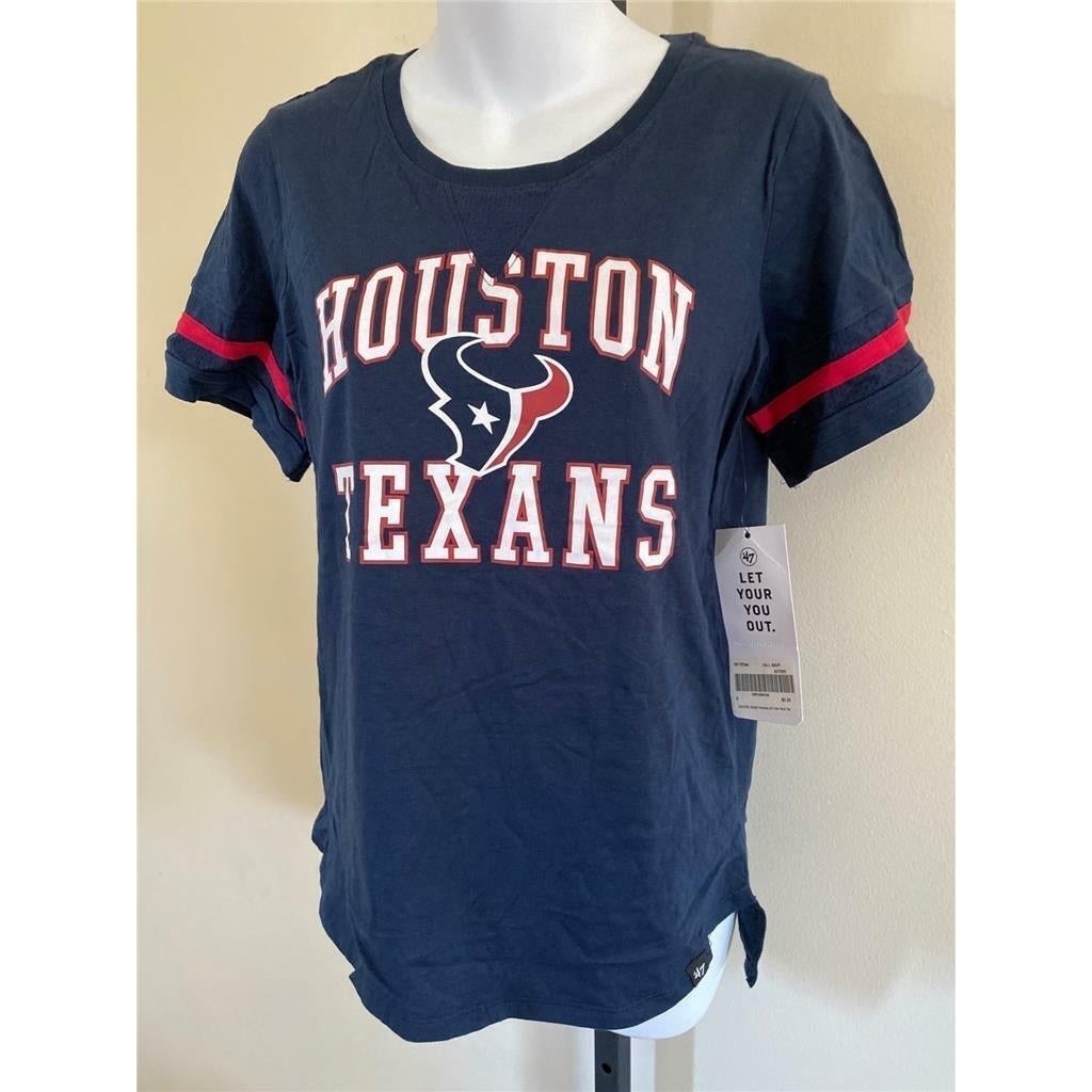 Houston Texans Womens Size S Small Blue Short Sleeve Shirt Image 2