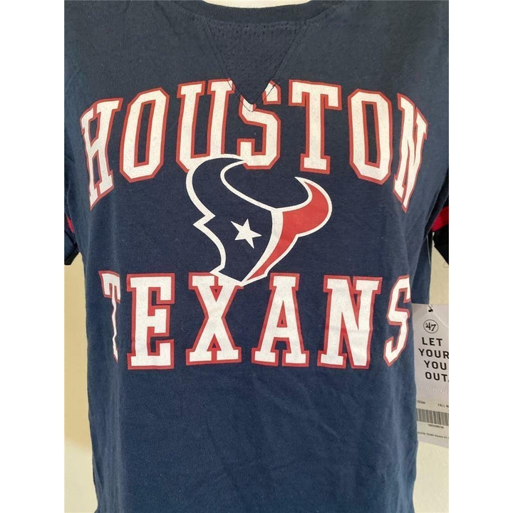 Houston Texans Womens Size S Small Blue Short Sleeve Shirt Image 3