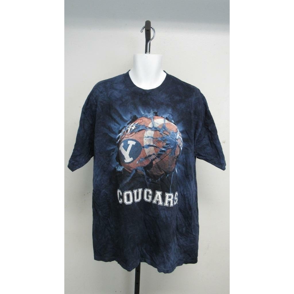 BYU Cougars Football Mens Size XL XLarge Tye Dyed Blue Shirt Image 2