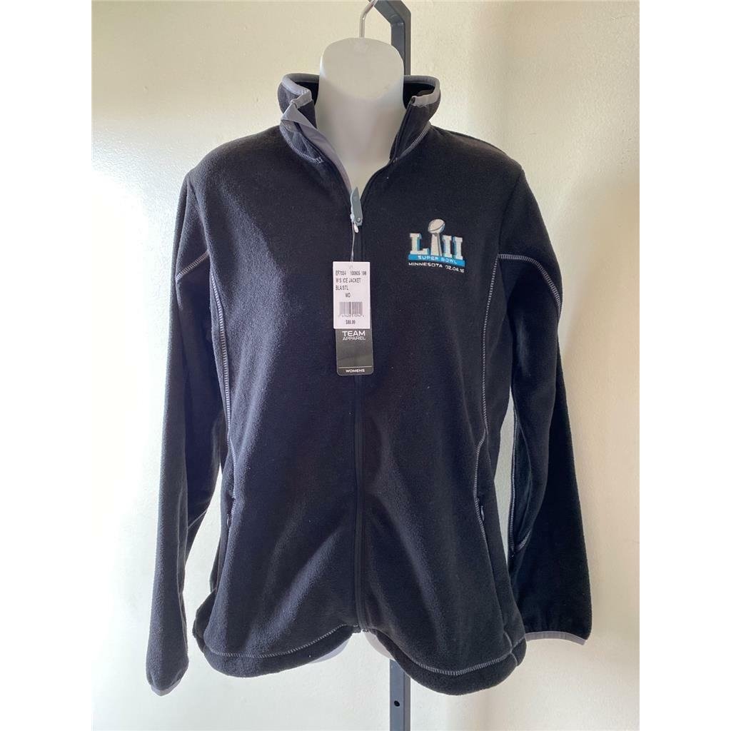 Super Bowl LII Womens Size M Medium Black 1/4 Zip Jacket MSRP 90 Image 1