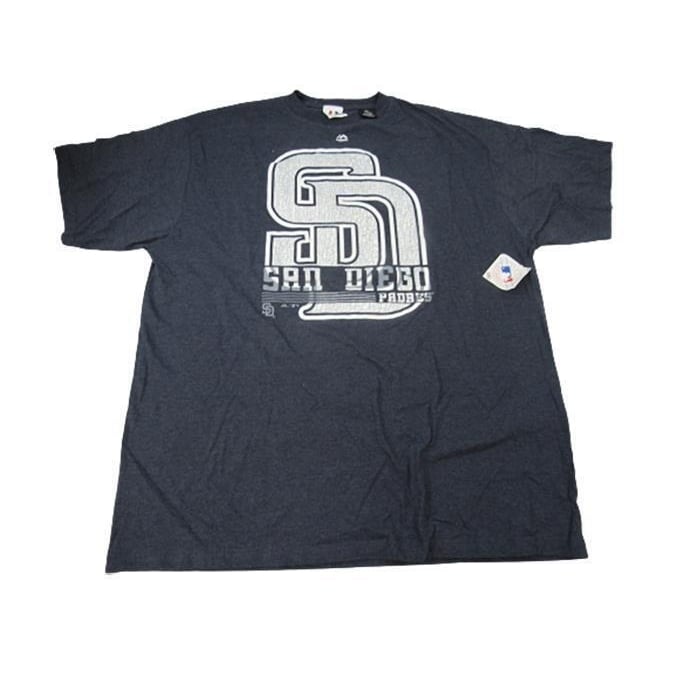 San Diego Padres Mens Size 2XL-Tall Majestic Blue Shirt Image 1