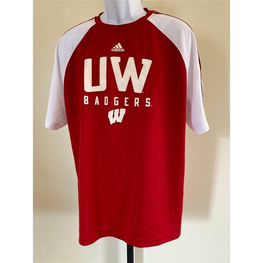 Wisconsin Badgers Men Size L Large Red Shirt Image 1