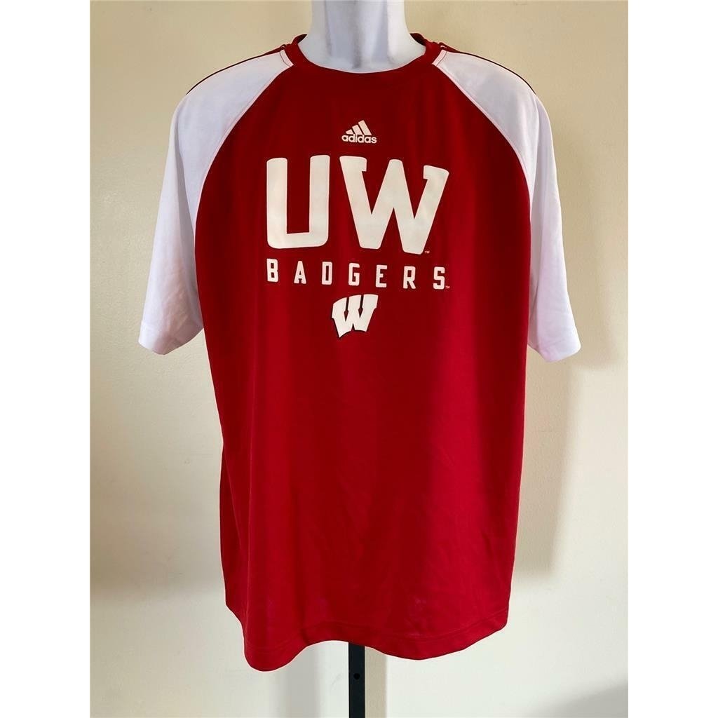 Wisconsin Badgers Men Size L Large Red Shirt Image 2