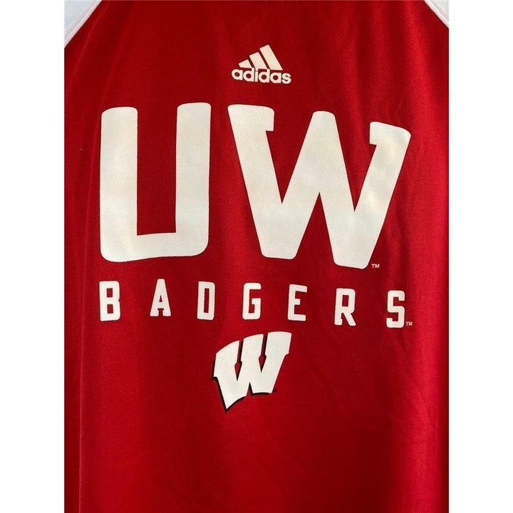 Wisconsin Badgers Men Size L Large Red Shirt Image 3