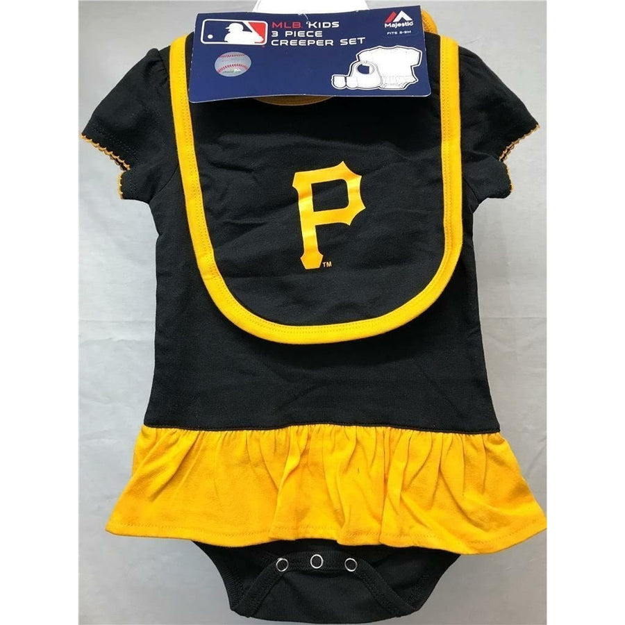 Pittsburgh Pirates Infants Size 6/9 Months Yellow/Black 3 PCS Majetsic Set Image 1