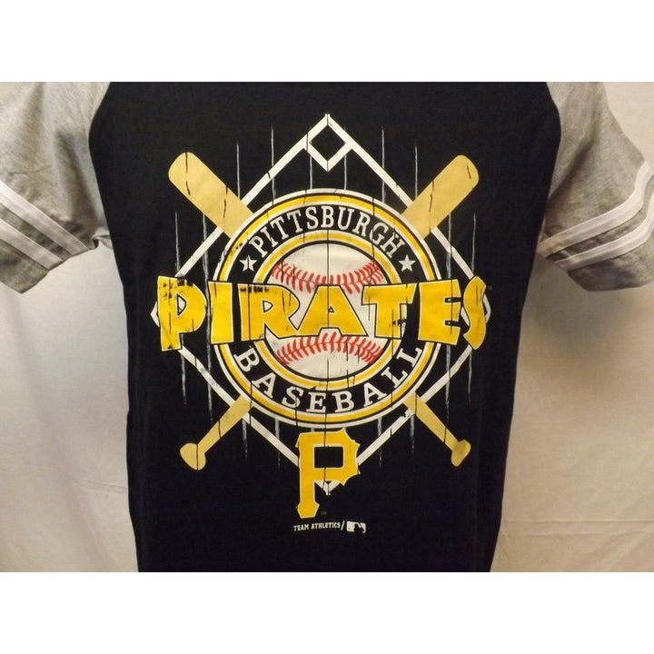 Pittsburgh Pirates Genuine Merchandise Youth Medium M 10/12 Black/Grey Shirt Image 3