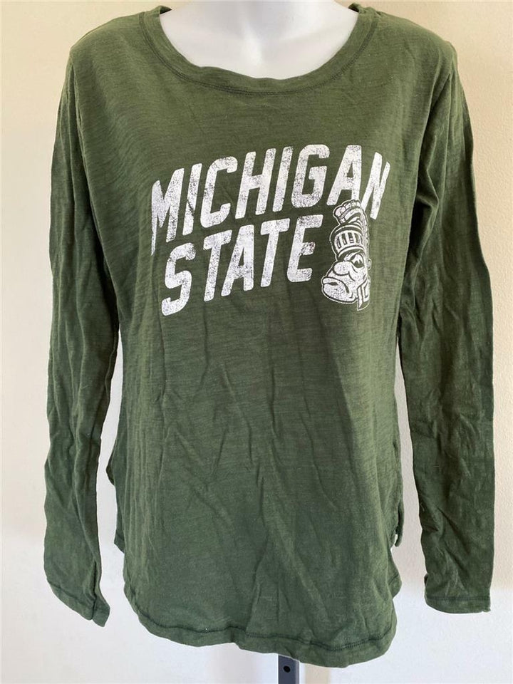 Michigan State Spartans Womens Size M Medium Green Shirt Image 1