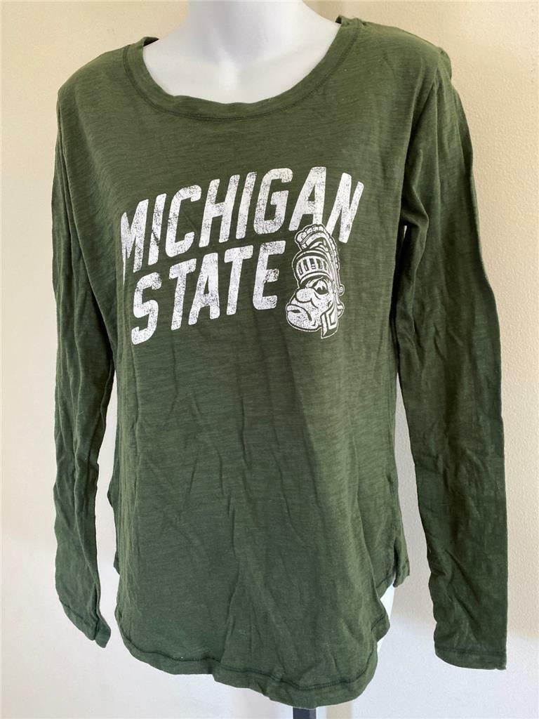 Michigan State Spartans Womens Size M Medium Green Shirt Image 2