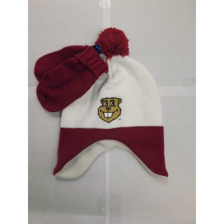 Minnesota Golden Gophers Youth Child Size OSFA Beanie and Mitten Set Image 4