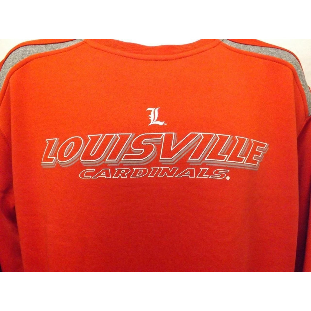 Louisville Cardinals Mens Size L Large Red Performance Sweatshirt Image 2