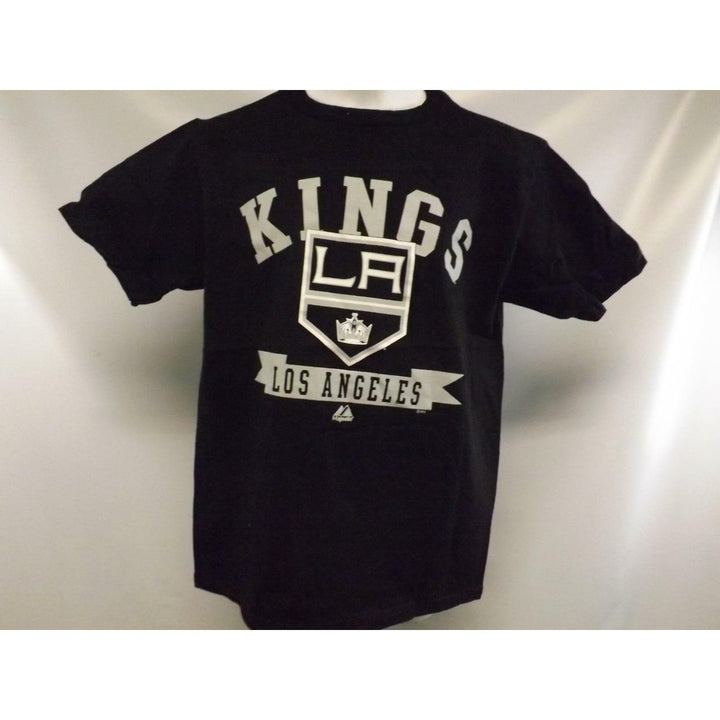 Los Angeles Kings Youth Size M Medium Black Majestic Shirt Image 2