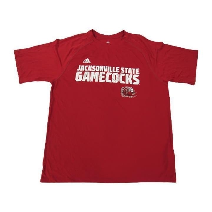 Jacksonville State Gamecocks MENS Size M Medium Adidas Red Shirt Image 1