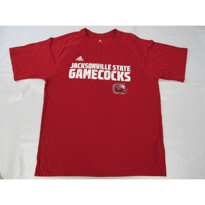 Jacksonville State Gamecocks MENS Size M Medium Adidas Red Shirt Image 2