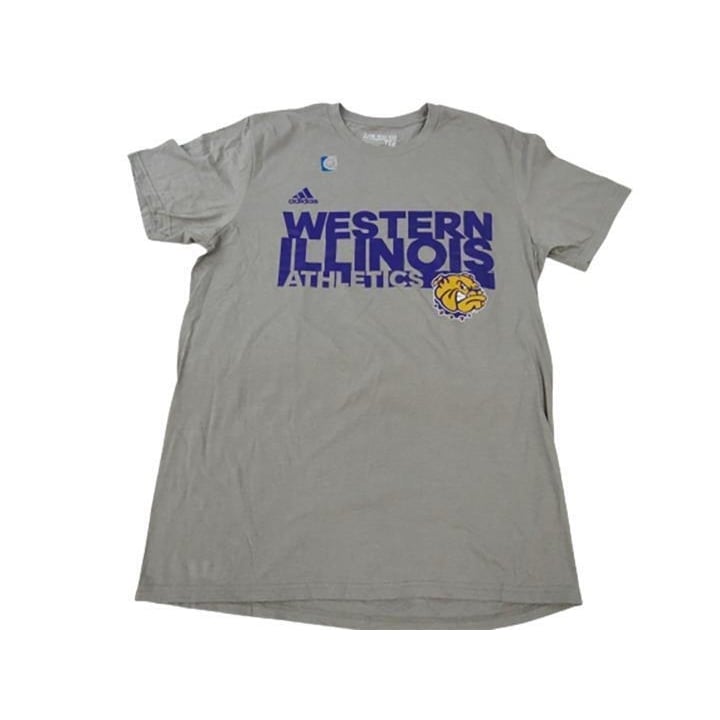 Western Illinois Leathernecks MENS Size L Large Gray Adidas Shirt Image 1