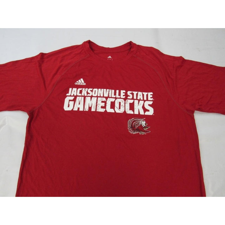 Jacksonville State Gamecocks MENS Size M Medium Adidas Red Shirt Image 3