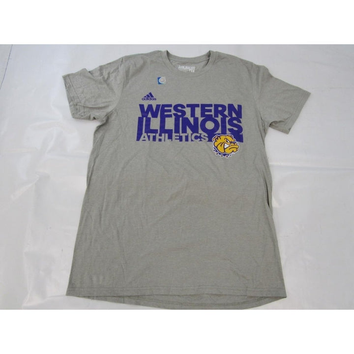 Western Illinois Leathernecks MENS Size L Large Gray Adidas Shirt Image 3