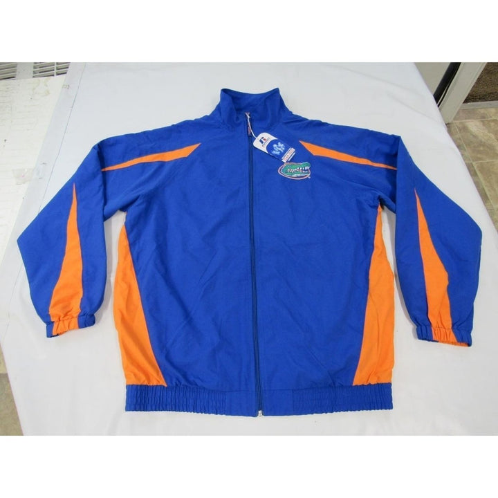 Florida Gators Mens Size L-Tall Blue Orange Russell Full Zip Track Jacket Image 1