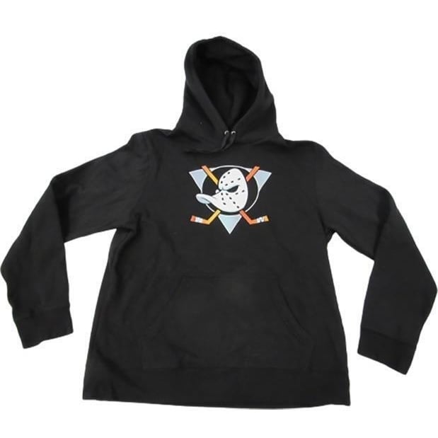 Anaheim Ducks Mens Size L Large Black Hoodie Image 1