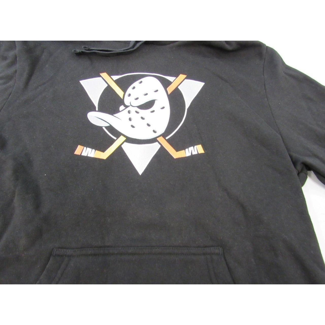 Anaheim Ducks Mens Size L Large Black Hoodie Image 4