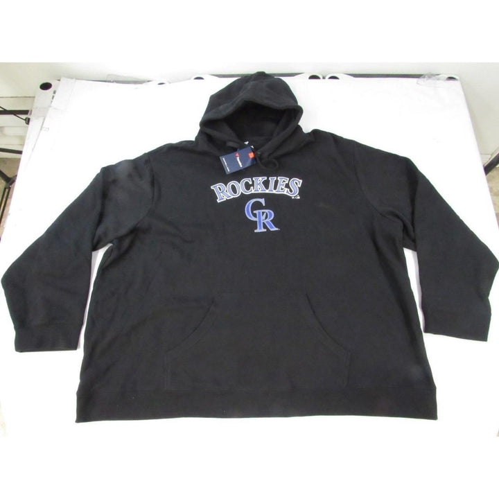 Colorado Rockies Mens Size 5XLB 5XLarge-Big Black Hoodie Image 1