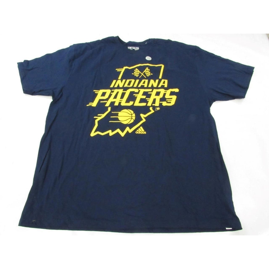 Indiana Pacers Mens Size 2XL 2XLarge Navy Blue Adidas Shirt Image 1