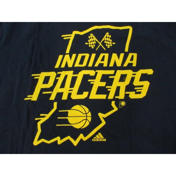 Indiana Pacers Mens Size 2XL 2XLarge Navy Blue Adidas Shirt Image 3