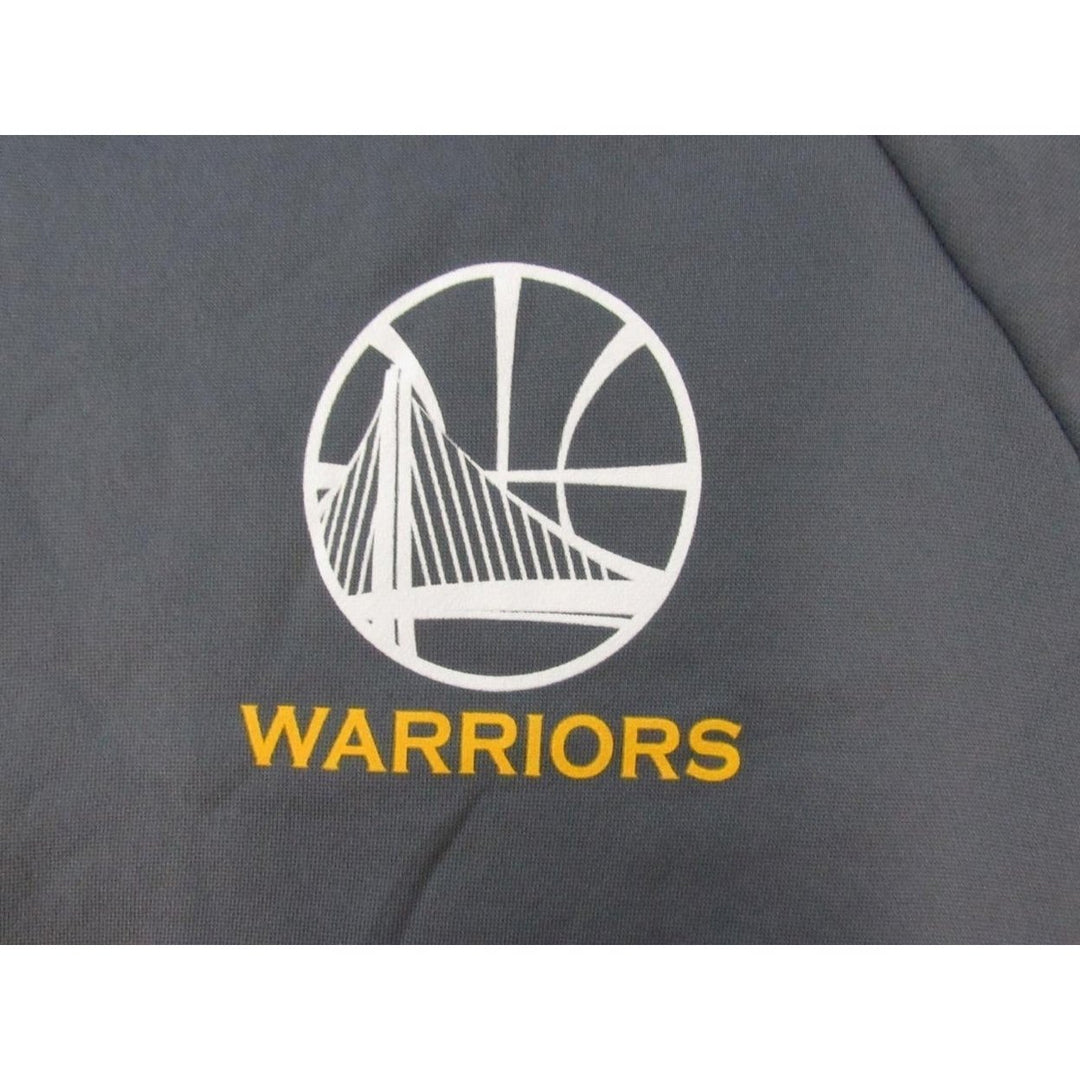 Golden State Warriors Mens Size L Gray Adidas Climalite 3/4-Zip Pullover Image 3