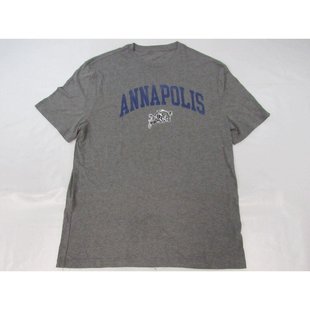 Navy Midshipmen Annapolis Mens Size L Large Gray Shirt Image 1