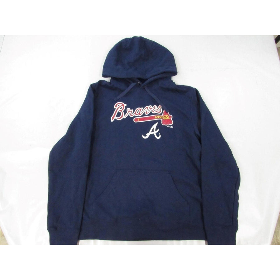 Atlanta Braves Mens Size L-Large Blue Hoodie Image 1