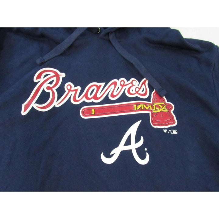 Atlanta Braves Mens Size L-Large Blue Hoodie Image 2