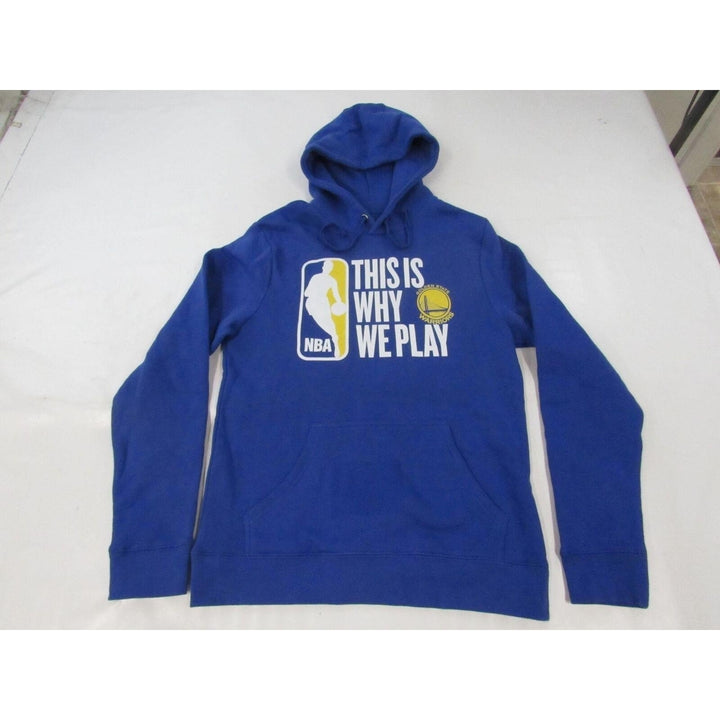 Golden State Warriors "This Is Why We Play" Mens Size M Medium Blue Hoodie Image 1