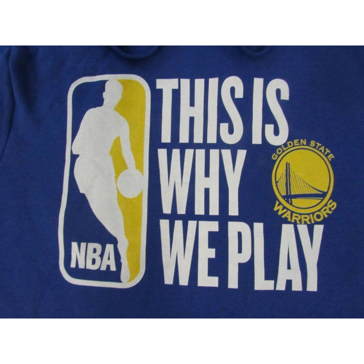 Golden State Warriors "This Is Why We Play" Mens Size M Medium Blue Hoodie Image 3