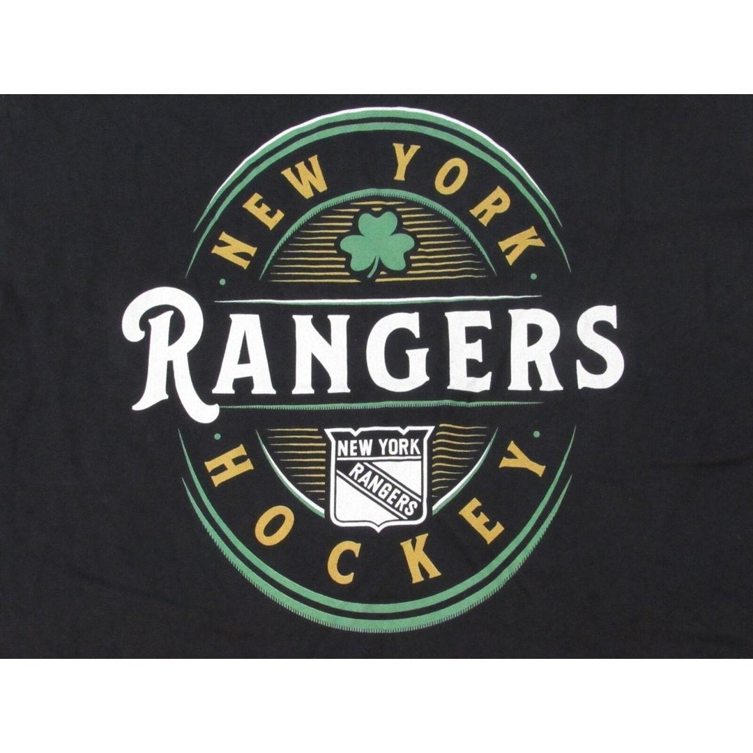 York Rangers Lucky Mens Size L Large Black Shirt Image 3