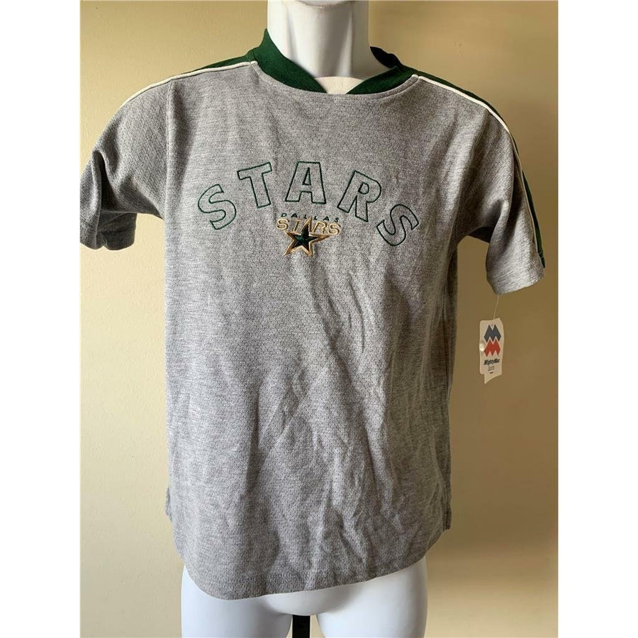 Dallas Stars Youth Size M Medium Gray Majestic Shirt Image 1