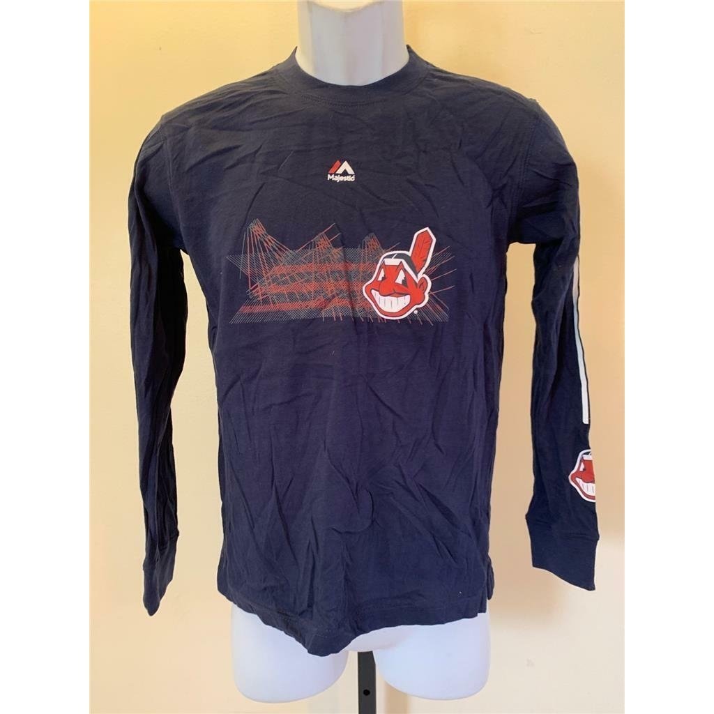 Cleveland Indians Youth Size M Medium Blue Shirt Image 1