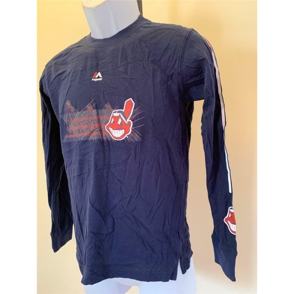 Cleveland Indians Youth Size M Medium Blue Shirt Image 2