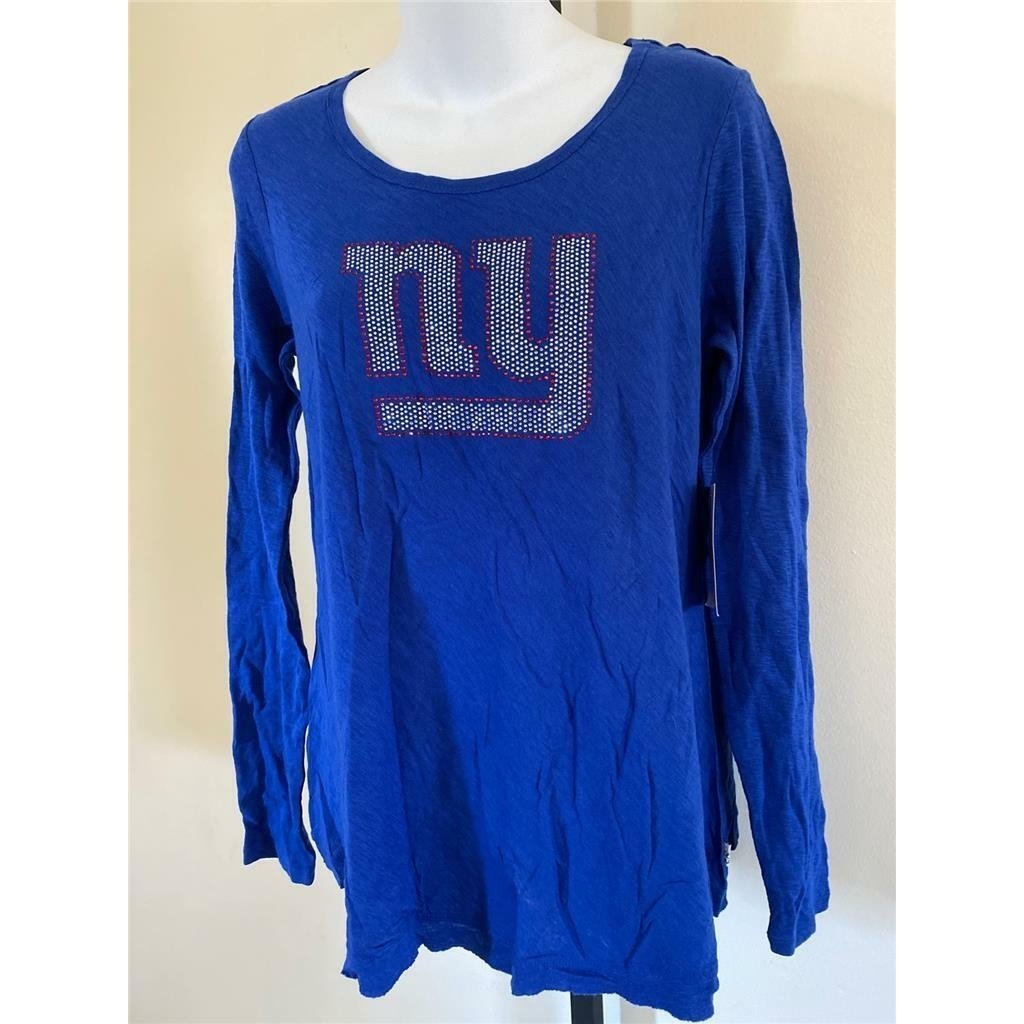 York Giants Womens Size M Medium Blue Maternity Shirt Image 2