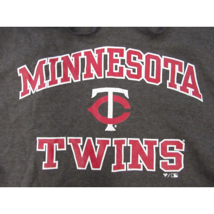 Minnesota Twins Mens Size XL XLarge Gray Soft Hoodie Image 3