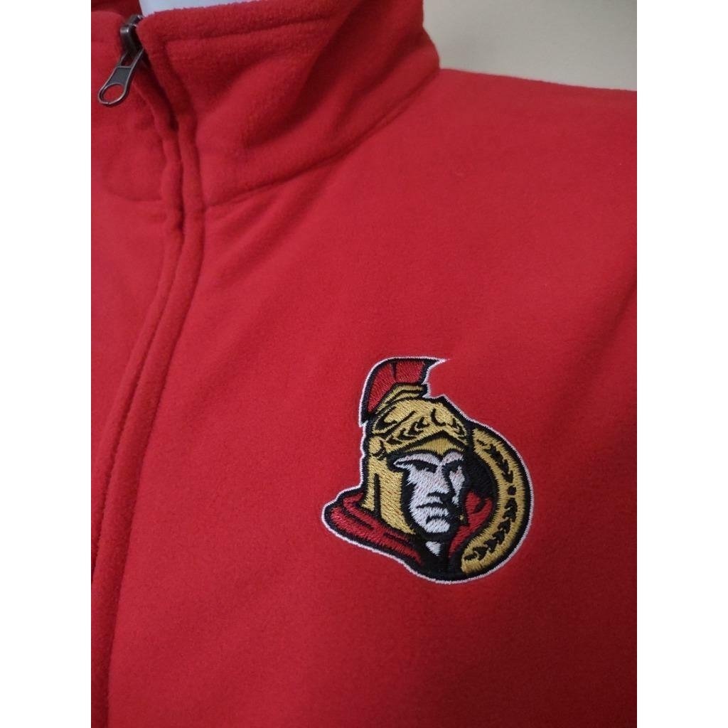 Ottawa Senators Womens Size S Small Red Majestic Fleece Full Zip Sweater Image 2