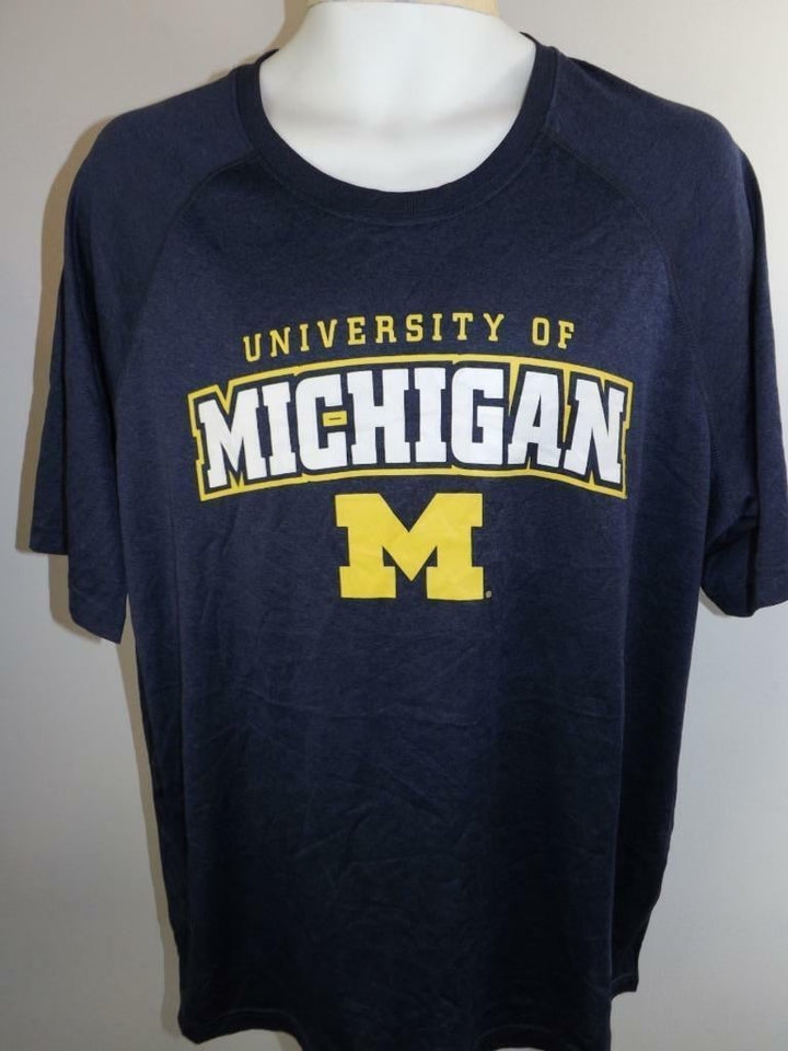 Michigan Wolverines Mens Size XL XLarge Champion Polyester Performance Shirt Image 1