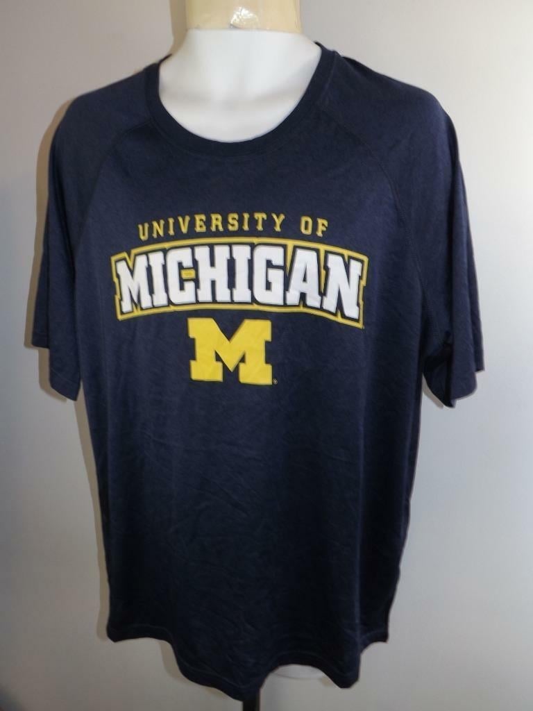 Michigan Wolverines Mens Size XL XLarge Champion Polyester Performance Shirt Image 2