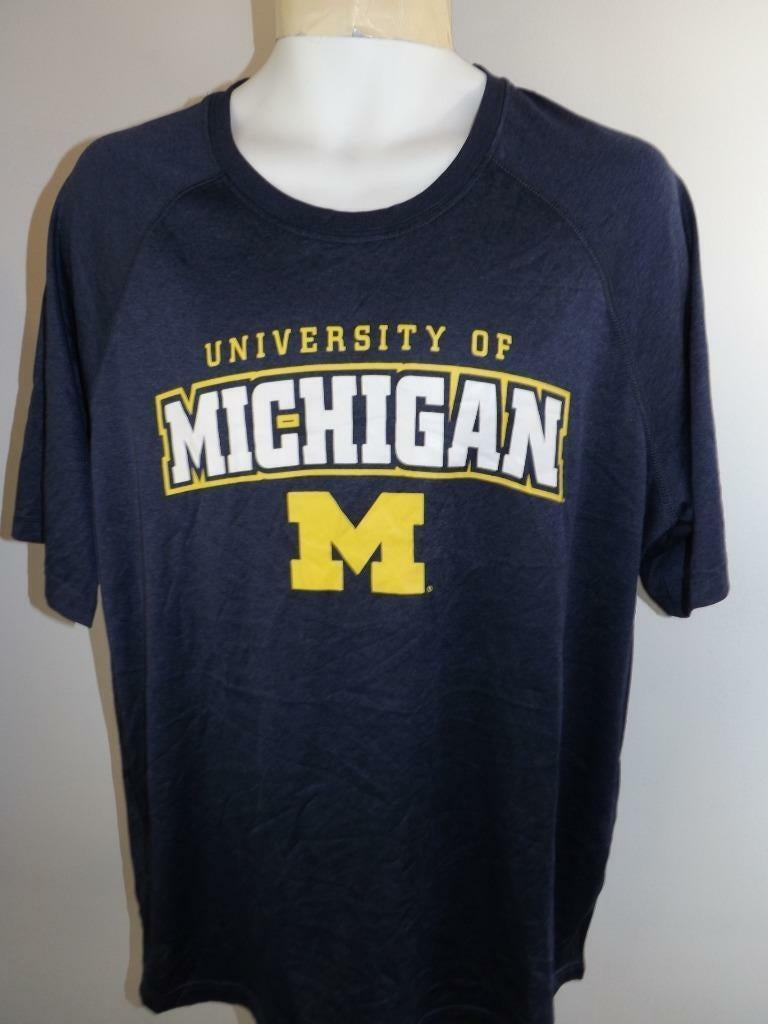 Michigan Wolverines Mens Size XL XLarge Champion Polyester Performance Shirt Image 3