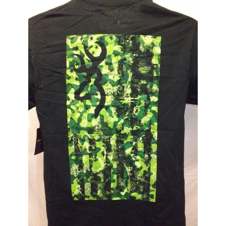 Browning Men Size S Small Black Green Shirt Image 2