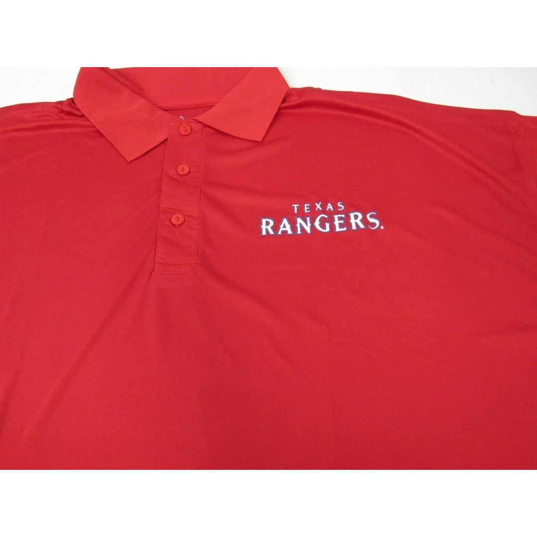 Texas Rangers Mens Sizes 6XL Majestic Polo Polyester Shirt Image 4