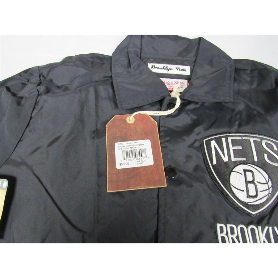 Brooklyn Nets Coaches Mens M Medium Black Snap Bloomindales Light Jacket Image 1