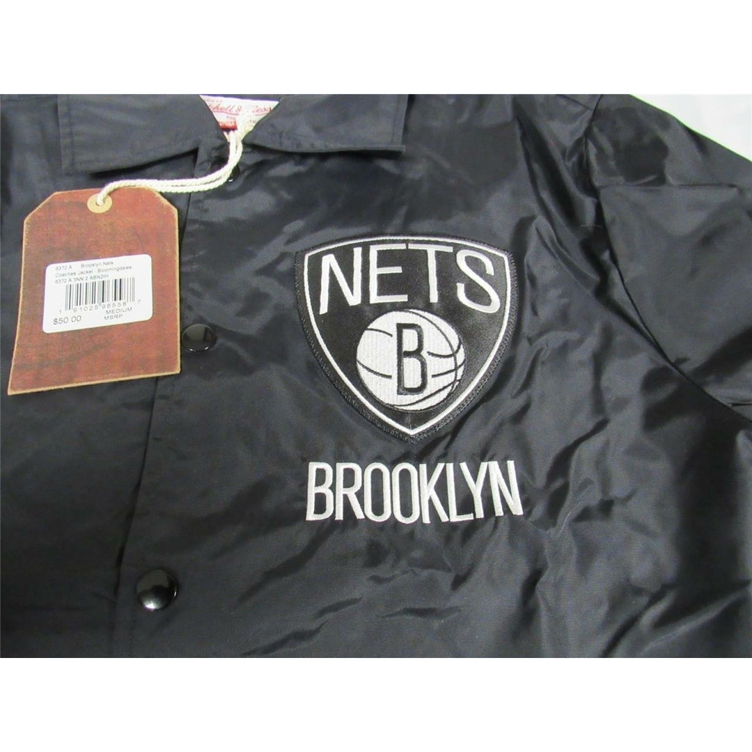 Brooklyn Nets Coaches Mens M Medium Black Snap Bloomindales Light Jacket Image 2